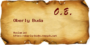 Oberly Buda névjegykártya